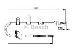 BOSCH 1 987 482 098 trosas, stovėjimo stabdys 
 Stabdžių sistema -> Valdymo svirtys/trosai
59760 07310
