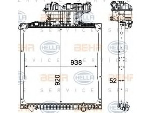 HELLA 8MK 376 750-561 radiatorius, variklio aušinimas 
 Aušinimo sistema -> Radiatorius/alyvos aušintuvas -> Radiatorius/dalys
81.06101-0070