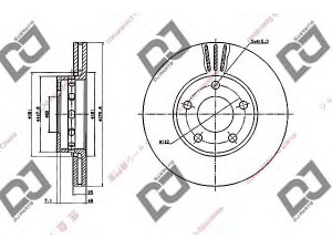DJ PARTS BD1930 stabdžių diskas 
 Stabdžių sistema -> Diskinis stabdys -> Stabdžių diskas
895 615 301 D, 895615301D