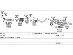 MTS C300001003583 išmetimo sistema 
 Išmetimo sistema -> Išmetimo sistema, visa