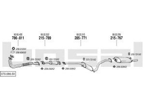 BOSAL 070.086.50 išmetimo sistema 
 Išmetimo sistema -> Išmetimo sistema, visa