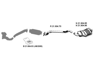 EBERSPÄCHER 212284 išmetimo sistema 
 Išmetimo sistema -> Išmetimo sistema, visa