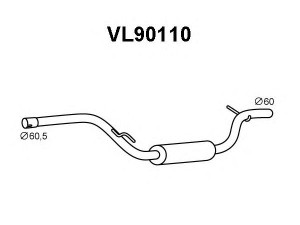 VENEPORTE VL90110 vidurinis duslintuvas 
 Išmetimo sistema -> Duslintuvas
30730687