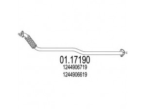 MTS 01.17190 išleidimo kolektorius 
 Išmetimo sistema -> Išmetimo vamzdžiai
1244906619, 1244906719