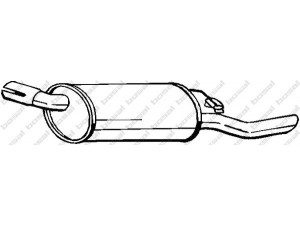 BOSAL 185-327 galinis duslintuvas 
 Išmetimo sistema -> Duslintuvas
8 52 943, 90410679, 8 52 918, 90410679