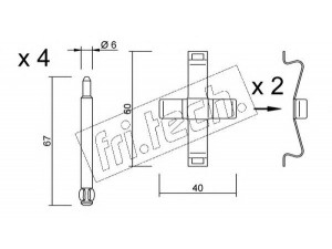 fri.tech. KIT.083 priedų komplektas, diskinių stabdžių trinkelės
217831
