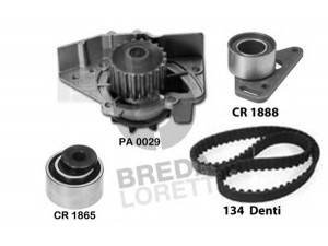 BREDA  LORETT KPA0115A vandens siurblio ir paskirstymo diržo komplektas 
 Diržinė pavara -> Paskirstymo diržas/komplektas -> Paskirstymo diržas/komplektas