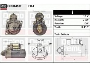 DELCO REMY DRS8450 starteris 
 Elektros įranga -> Starterio sistema -> Starteris
46437520, 46522234, 46830212, 71723814