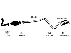 EBERSPÄCHER AP_2439 išmetimo sistema 
 Išmetimo sistema -> Išmetimo sistema, visa