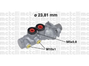 METELLI 05-0694 pagrindinis cilindras, stabdžiai 
 Stabdžių sistema -> Pagrindinis stabdžių cilindras
4601.R8