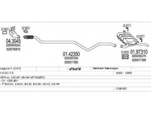 MTS C280162006715 išmetimo sistema 
 Išmetimo sistema -> Išmetimo sistema, visa