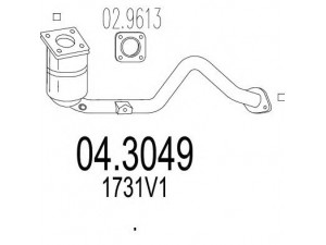 MTS 04.3049 katalizatoriaus keitiklis 
 Išmetimo sistema -> Katalizatoriaus keitiklis
1731V1
