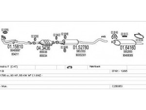 MTS C250053005054 išmetimo sistema 
 Išmetimo sistema -> Išmetimo sistema, visa