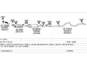 MTS C380769003144 išmetimo sistema 
 Išmetimo sistema -> Išmetimo sistema, visa