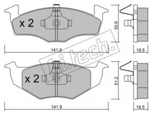 fri.tech. 215.1 stabdžių trinkelių rinkinys, diskinis stabdys 
 Techninės priežiūros dalys -> Papildomas remontas
1H0 698 151A, 1H0 698 151A