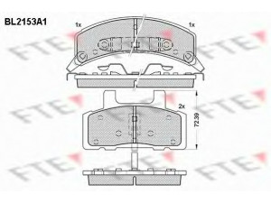 FTE BL2153A1 stabdžių trinkelių rinkinys, diskinis stabdys 
 Techninės priežiūros dalys -> Papildomas remontas
18012226, 18012226