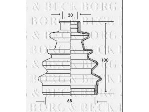 BORG & BECK BCB2040 gofruotoji membrana, kardaninis velenas 
 Ratų pavara -> Gofruotoji membrana
6028724, BAU2019