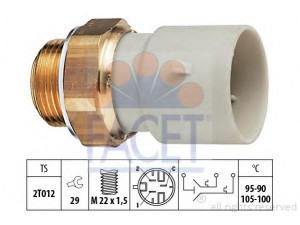 FACET 7.5639 temperatūros jungiklis, radiatoriaus ventiliatorius 
 Aušinimo sistema -> Siuntimo blokas, aušinimo skysčio temperatūra
13 41 039, 13 41 044, 90 355 880