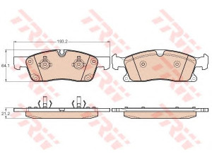 TRW GDB1946 stabdžių trinkelių rinkinys, diskinis stabdys 
 Techninės priežiūros dalys -> Papildomas remontas
0064203820, A0064203820