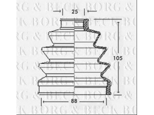 BORG & BECK BCB2332 gofruotoji membrana, kardaninis velenas 
 Ratų pavara -> Gofruotoji membrana