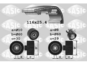 SASIC 1750034 paskirstymo diržo komplektas 
 Techninės priežiūros dalys -> Papildomas remontas
0831Q0, 0831W1, 9467642580, 1683833