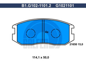 GALFER B1.G102-1101.2 stabdžių trinkelių rinkinys, diskinis stabdys 
 Techninės priežiūros dalys -> Papildomas remontas
MB699464, MB699473, MB699474, MB928816