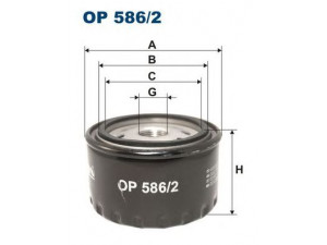 FILTRON OP586/2 alyvos filtras 
 Techninės priežiūros dalys -> Techninės priežiūros intervalai
7700722482, 7700727482, X570