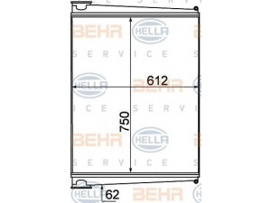 HELLA 8ML 376 777-011 tarpinis suslėgto oro aušintuvas, kompresorius 
 Variklis -> Oro tiekimas -> Įkrovos agregatas (turbo/superįkrova) -> Tarpinis suslėgto oro aušintuvas
81.06130.0125