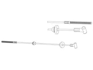 KAWE OP02218 trosas, stovėjimo stabdys 
 Stabdžių sistema -> Valdymo svirtys/trosai
522013, 9225545, 9225545
