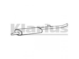 KLARIUS 260967 vidurinis duslintuvas 
 Išmetimo sistema -> Duslintuvas
1717Q5, 9456200080, 1717Q5, 9456200080
