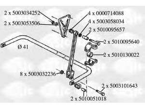 SASIC T251027 remonto komplektas, stabilizatoriaus pakaba