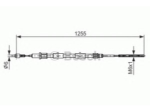 BOSCH 1 987 477 709 trosas, stovėjimo stabdys 
 Stabdžių sistema -> Valdymo svirtys/trosai
34 40 1 166 054