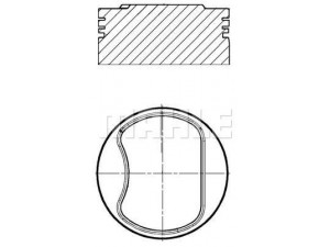 MAHLE ORIGINAL S0250960 stūmoklis 
 Variklis -> Cilindrai/stūmokliai