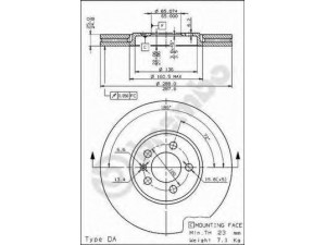 BREMBO 09.6747.10 stabdžių diskas 
 Stabdžių sistema -> Diskinis stabdys -> Stabdžių diskas
3A0615301, 3A0615301A