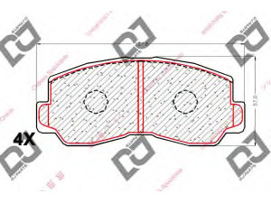 DJ PARTS BP1786 stabdžių trinkelių rinkinys, diskinis stabdys 
 Techninės priežiūros dalys -> Papildomas remontas
MB193295, MB193296, MB193297, MB193298