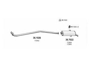 ASSO ART1876 išmetimo sistema 
 Išmetimo sistema -> Išmetimo sistema, visa