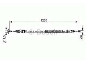 BOSCH 1 987 482 235 trosas, stovėjimo stabdys 
 Stabdžių sistema -> Valdymo svirtys/trosai
4746 09, 1400204180, 1400204180