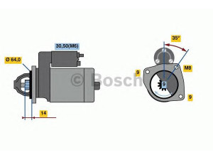 BOSCH 0 986 023 810 starteris 
 Elektros įranga -> Starterio sistema -> Starteris
46401068, 46401068