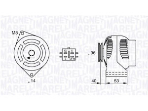 MAGNETI MARELLI 063377427010 kintamosios srovės generatorius 
 Elektros įranga -> Kint. sr. generatorius/dalys -> Kintamosios srovės generatorius
27060-27030