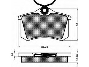 BSF 10481 stabdžių trinkelių rinkinys, diskinis stabdys 
 Techninės priežiūros dalys -> Papildomas remontas
1J0698451F, 425056, 425108, 7701206784