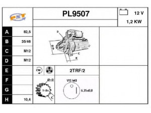 SNRA PL9507 starteris