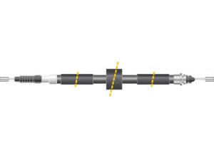 MGA KC4025 trosas, stovėjimo stabdys 
 Stabdžių sistema -> Valdymo svirtys/trosai