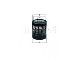 KNECHT OC 369 alyvos filtras 
 Techninės priežiūros dalys -> Techninės priežiūros intervalai
6391840101, MN960320, 6391840101