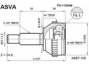 ASVA FD-113A44 jungčių komplektas, kardaninis velenas 
 Ratų pavara -> Sujungimai/komplektas
1023250, 1079584, 7024787, 7024788