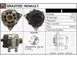 DELCO REMY DRA3725 kintamosios srovės generatorius 
 Elektros įranga -> Kint. sr. generatorius/dalys -> Kintamosios srovės generatorius
57057N, 5705GT, 9632489280, 9634475880