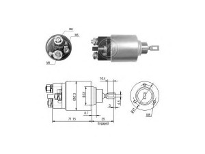 ERA 227148 solenoidinis jungiklis, starteris 
 Elektros įranga -> Starterio sistema -> Solenoidinis jungiklis