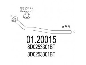 MTS 01.20015 išleidimo kolektorius 
 Išmetimo sistema -> Išmetimo vamzdžiai
8D0253301BT, 8D0253301BT, 8D0253301BT