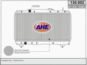 AHE 130.002 radiatorius, variklio aušinimas 
 Aušinimo sistema -> Radiatorius/alyvos aušintuvas -> Radiatorius/dalys
1640002160