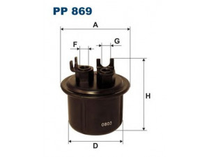 FILTRON PP869 kuro filtras 
 Techninės priežiūros dalys -> Papildomas remontas
FS63, H103006, H103020