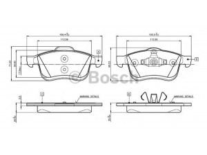 BOSCH 0 986 TB3 133 stabdžių trinkelių rinkinys, diskinis stabdys 
 Techninės priežiūros dalys -> Papildomas remontas
77365396, 95515028, 95515028